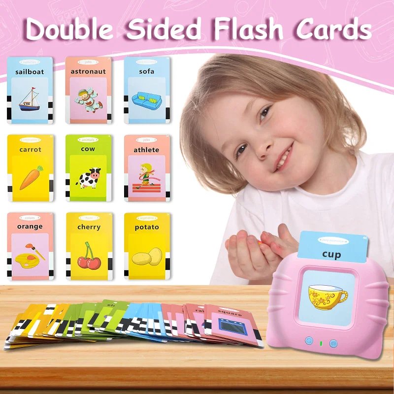 224 Word Language Learning Flash Cards Reader - Early Education Toy for Toddlers, Speech Therapy & Preschool Education for Kids