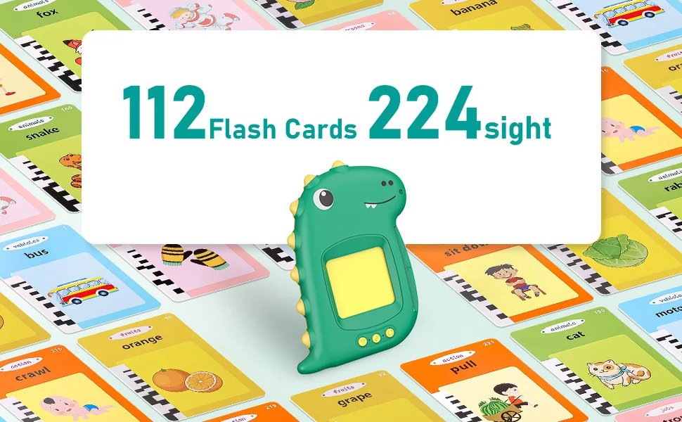 Talking Flash Cards Early Educational Baby Boys Girls Preschool Learning Reading Machine Interactive Gift Arabic Russian Italian