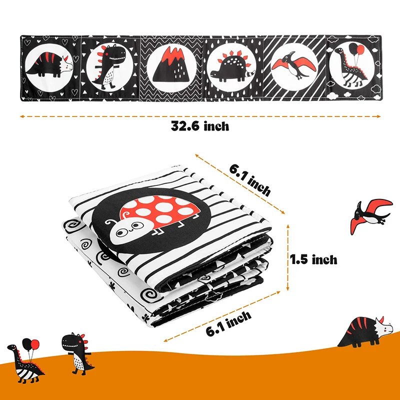 Newborn Baby Cloth Book 0 12 Months Toys Washable Non-Toxic Early Readings Montessori Cloth Fabric Sensory Books Development Toy