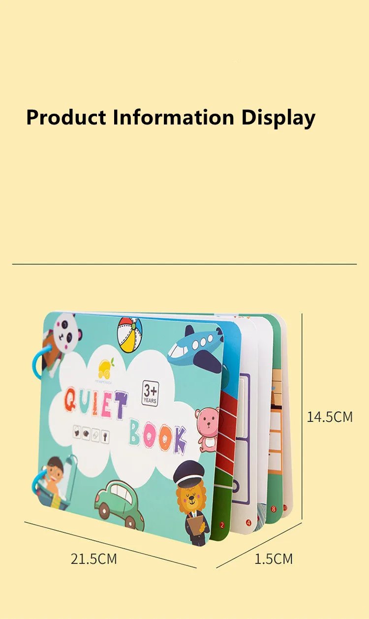 Montessori Repeatedly Sticker Busy Card Book Baby Paste Readings Numbers Matching Puzzle Game Educational Toys For Kids Gifts