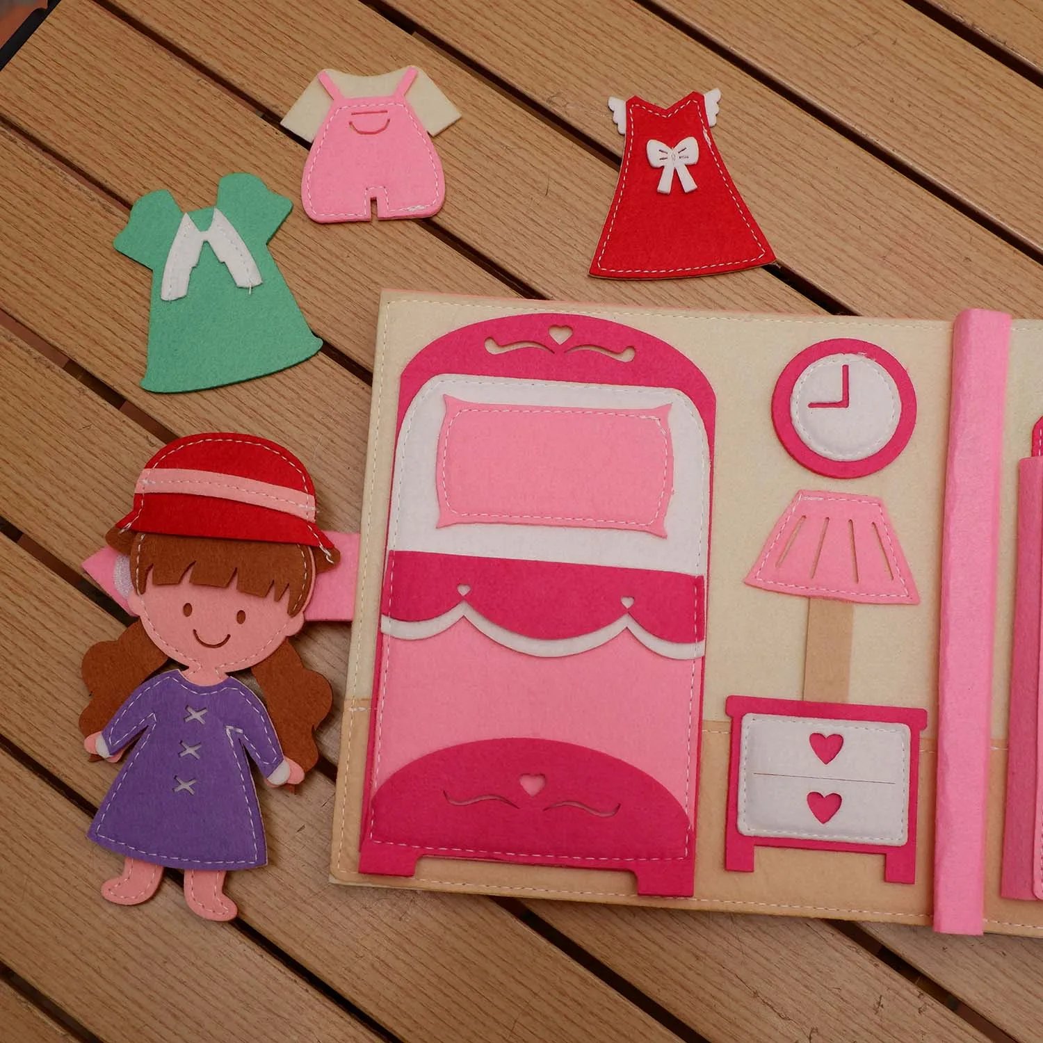 Toddlers Montessori Toys Busy Board Farm Animal Scene Storytelling Activity Toy Quiet Book Felt Activity Educational Sensory Toy