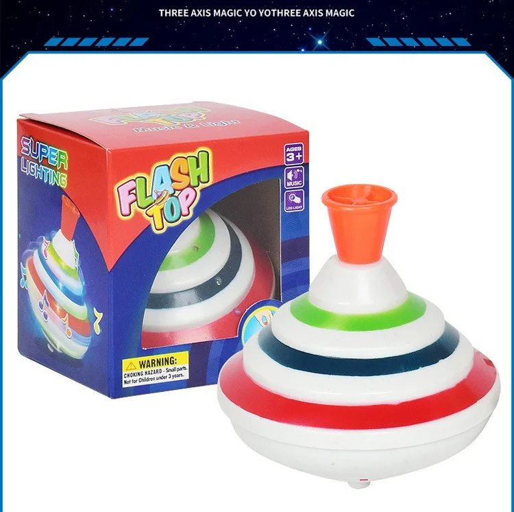 Classic Magic Spinning Tops Toy Music Light Gyro Children's Toys with LED Flash Light Music Funny Toys Kids Boys Birthday Gift
