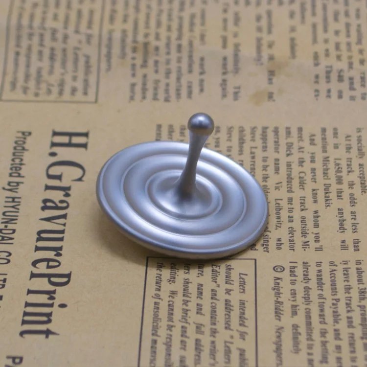 Spinning Top Rotating Magnetic Decoration Desktop Droplets Spiner Toys Gifts Hot Sale Movie Totem Print Spinning Top