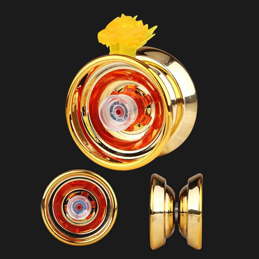 4 Colors Kids Magic Yoyo Responsive High-speed Aluminum Alloy Yo-yo CNC Lathe with Spinning String for Boys Girls Children