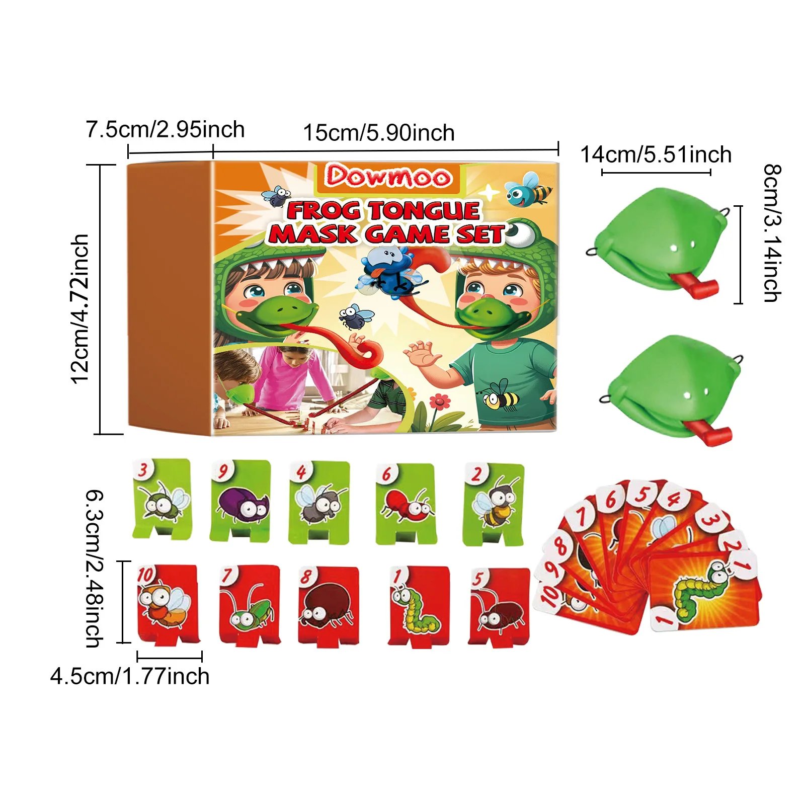 Tic Tac Tongue Competitive party board game Frog Tongue Mask desktop Game Set for parent-child interaction birthday gift for kid Tic Tac Tongue Competitive party board game Frog Tongue Mask desktop Game Set for parent-child interaction birthday gift for kid