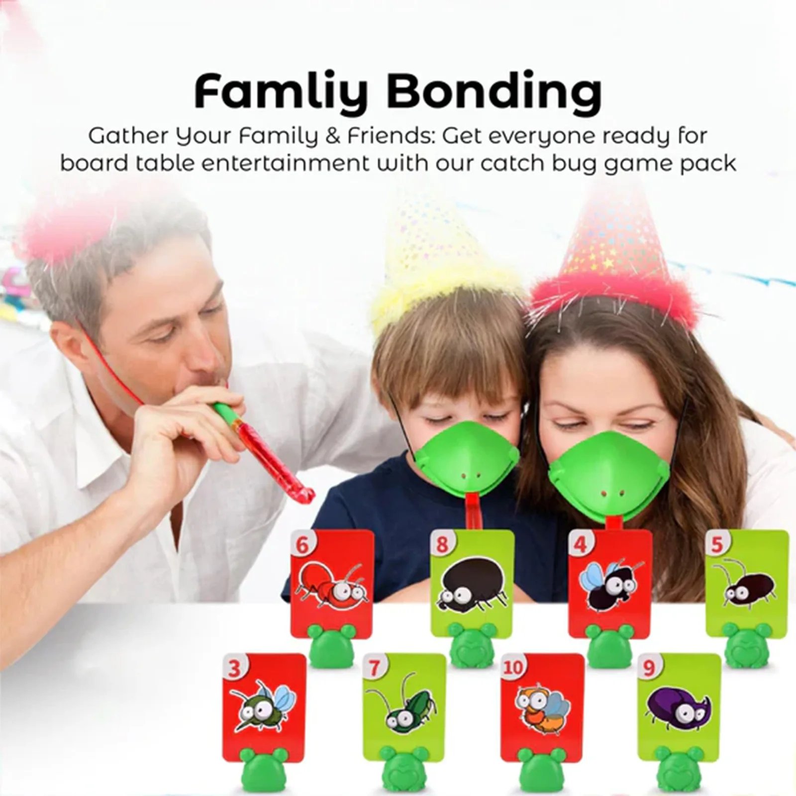 Tic Tac Tongue Competitive party board game Frog Tongue Mask desktop Game Set for parent-child interaction birthday gift for kid Tic Tac Tongue Competitive party board game Frog Tongue Mask desktop Game Set for parent-child interaction birthday gift for kid