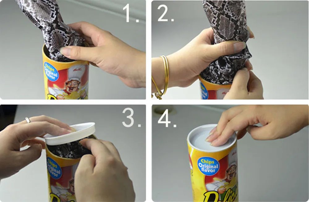 The Potato Chip Snake Stage Magic Tricks Snake Toy April Fool Day Halloween Party Jokes in A Can Gag Gift Scary Fries Fun Toys
