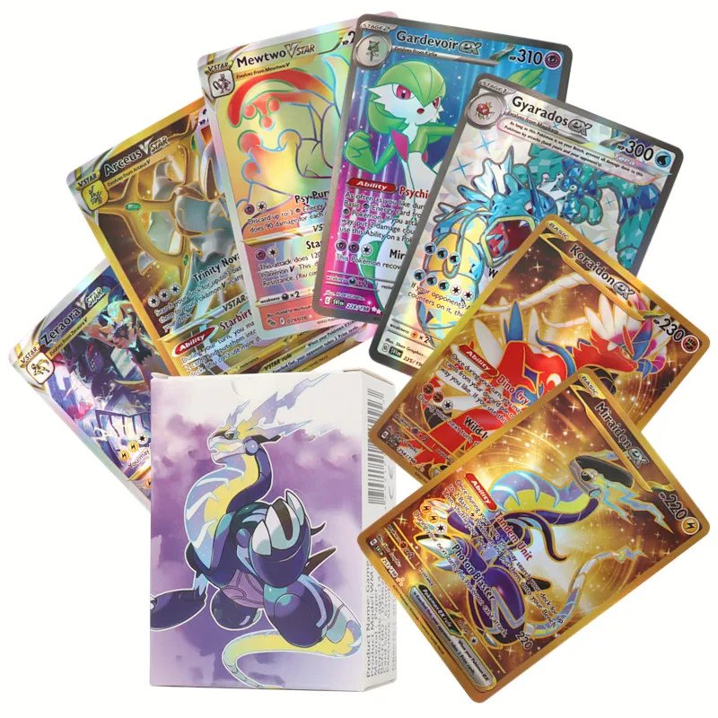 English Pokemon Card 1996 Year Shining Charizard Pikachu Mewtwo trade Card Kids Pokemon Toy