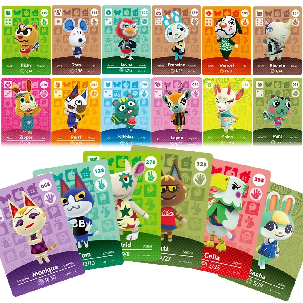 Various Amiibo Card Hot Game Animal Crossing: New Horizons Various cute roles NS Switch 3DS Game Set fun Collect Mini NFC Cards