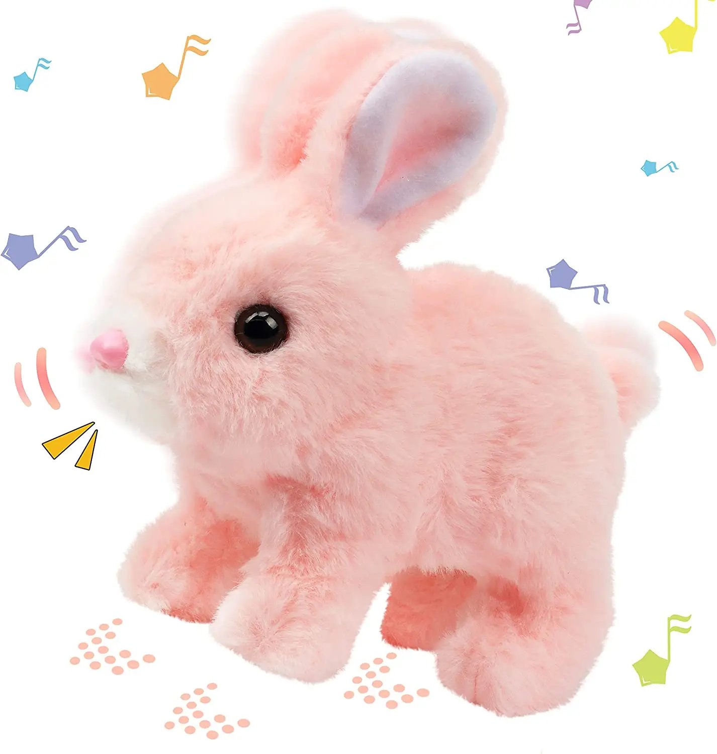Cute Interactive Electronic Pet Rabbit Toy &ndash; Sound and Action Features for Fun Playtime Perfect Gift for Kids Desktop ornaments