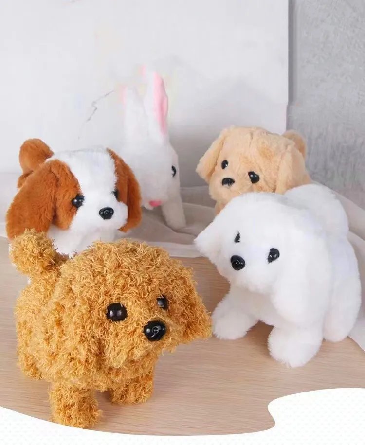 Baby Toy Dog That Walks Barks Tail Wagging Plush Interactive Electronic Pets Puppy Montessori Toys for Girls Boys Christmas Gift