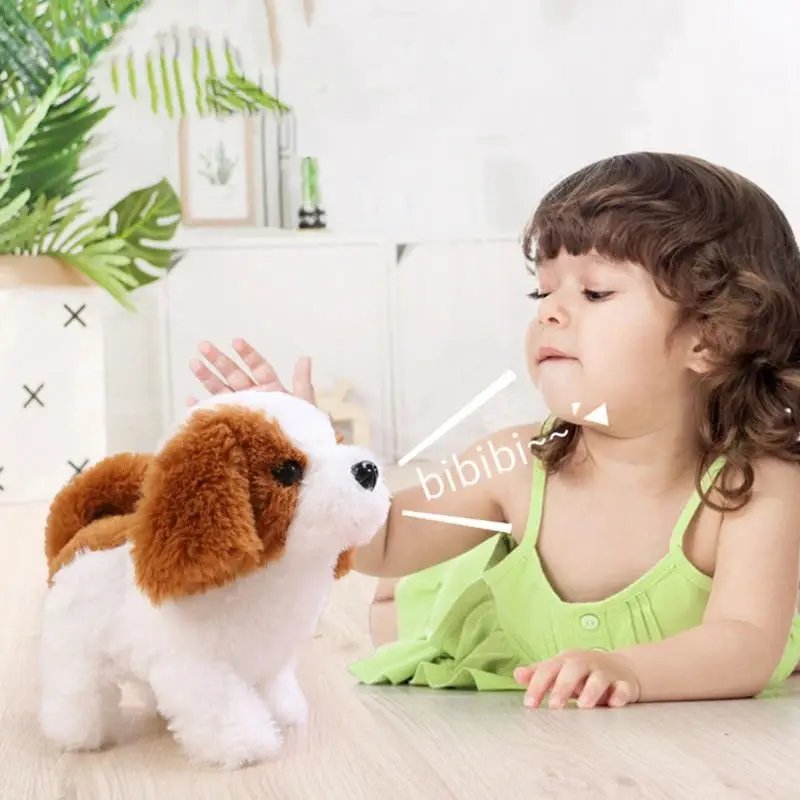 Baby Toy Dog That Walks Barks Tail Wagging Plush Interactive Electronic Pets Puppy Montessori Toys for Girls Boys Christmas Gift