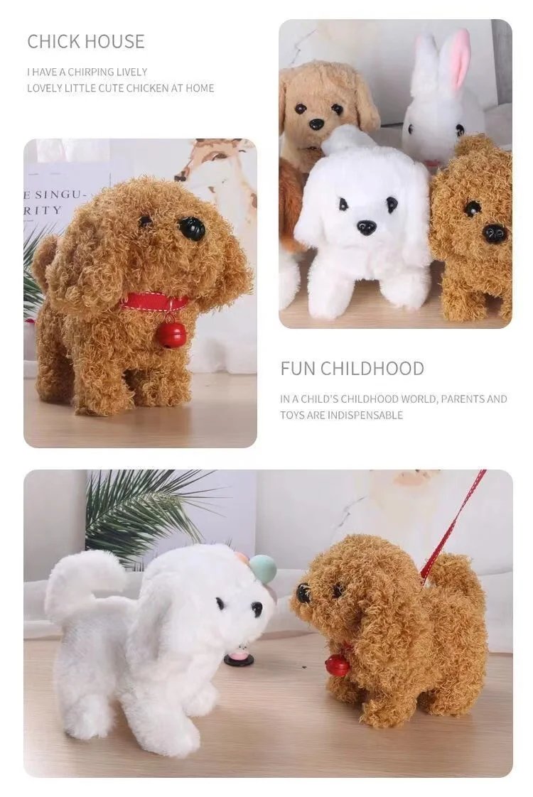 Baby Toy Dog That Walks Barks Tail Wagging Plush Interactive Electronic Pets Puppy Montessori Toys for Girls Boys Christmas Gift