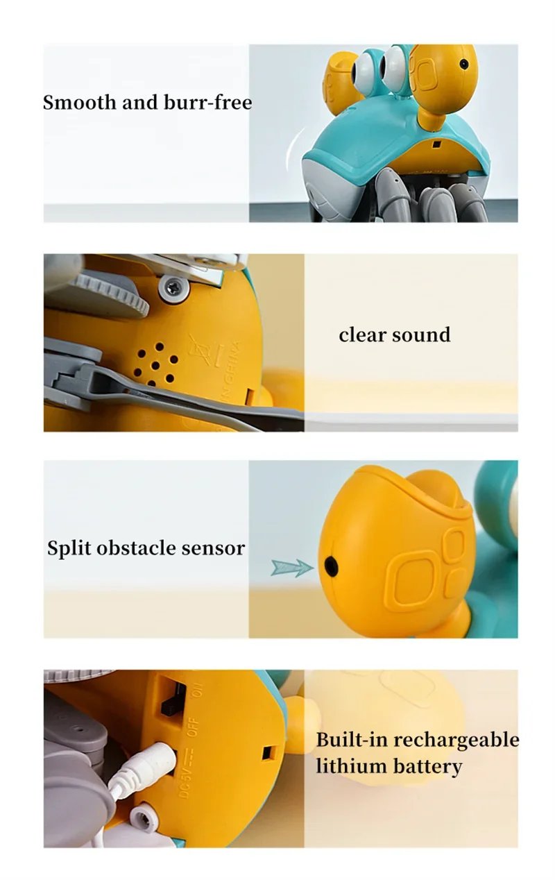 Kids Induction Escape Crab Octopus Crawling Toy Baby Electronic Pets Musical Toys Educational Toddler Moving Toy Christmas Gift