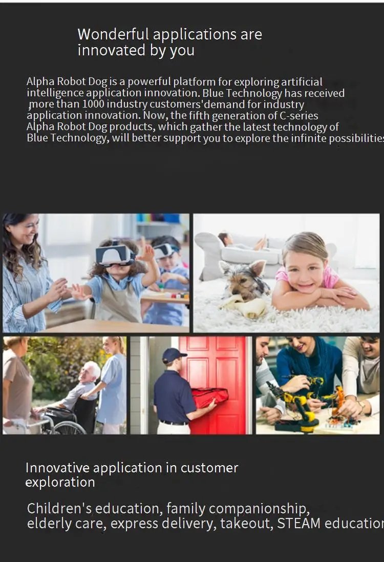 WEILAN AlphaDog C500 C501 Bionic quadruped robot Technology electronic dog Bionic companion intelligent robot