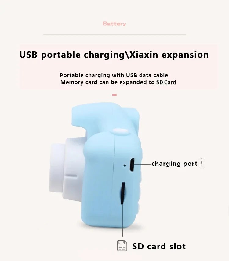 ZWN Children Digital Cameras 1080P HD Camera Video Toys 2 Inch Color Display Outdoor Camera SLR Camera Kid Toy+TF Memory Card