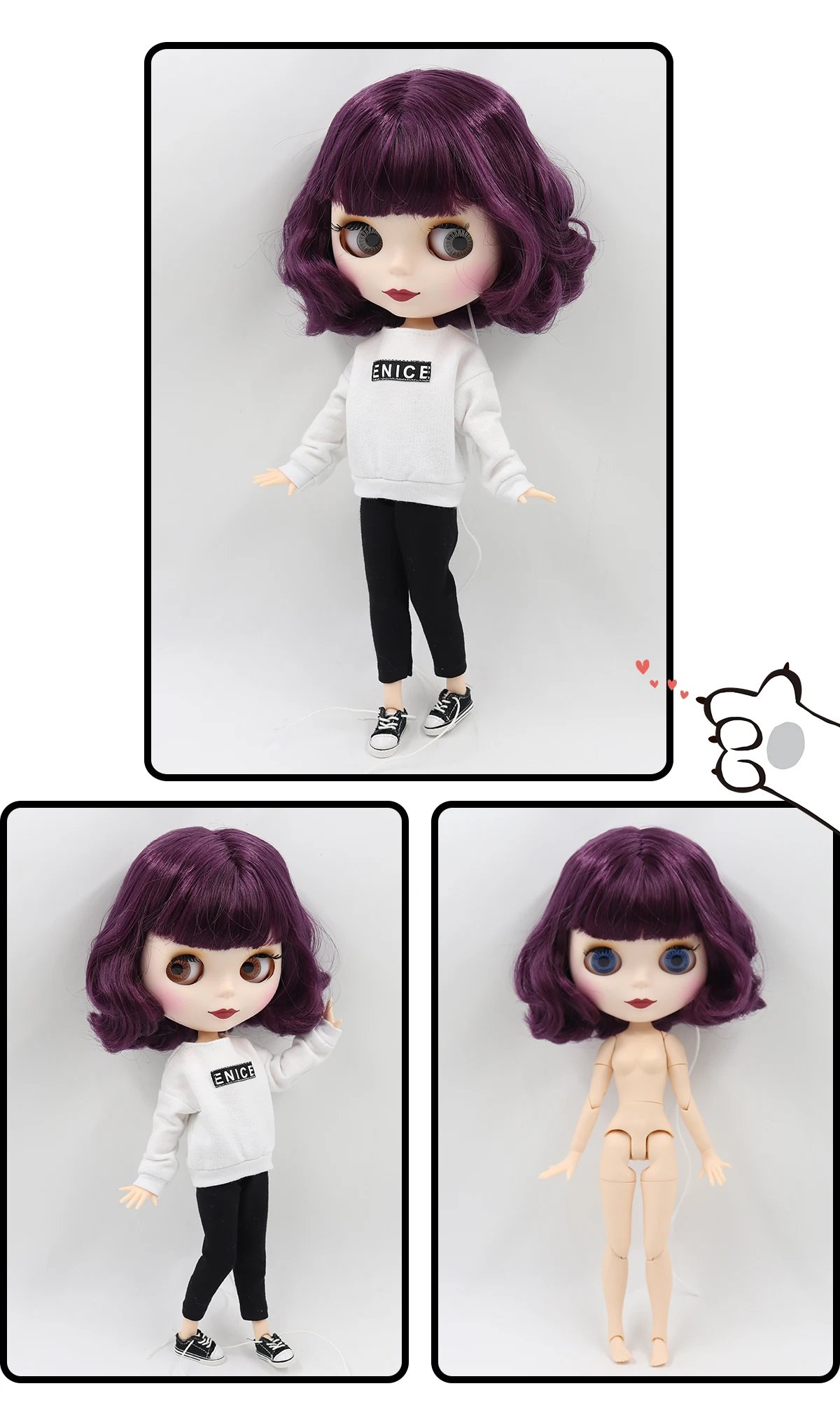ICY DBS Blyth Doll 1/6 BJD Toy Joint Body Special Offer Lower Price DIY Girls Gift 30cm Anime Doll Random Eyes Colors