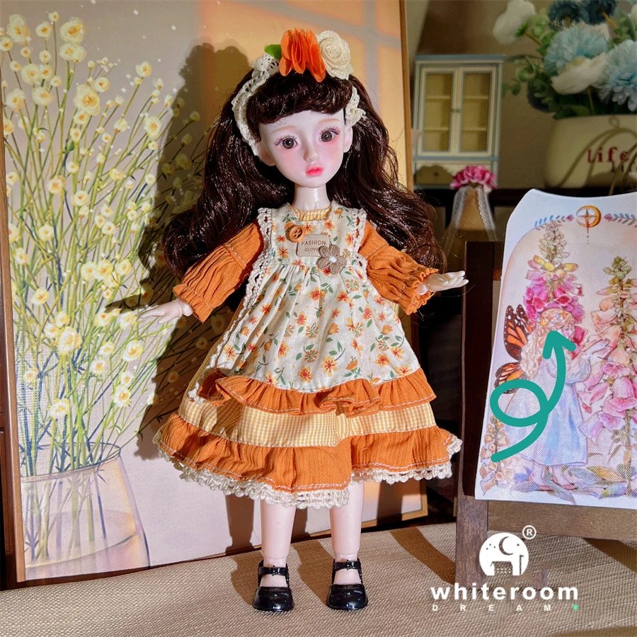 Ball jointed Doll Toys Bjd Dolls For Girls Dolls  1/6 Starry Gray Eyes 30cm Lolita Fashion Dress DIY Toy Children Birthday Gifts