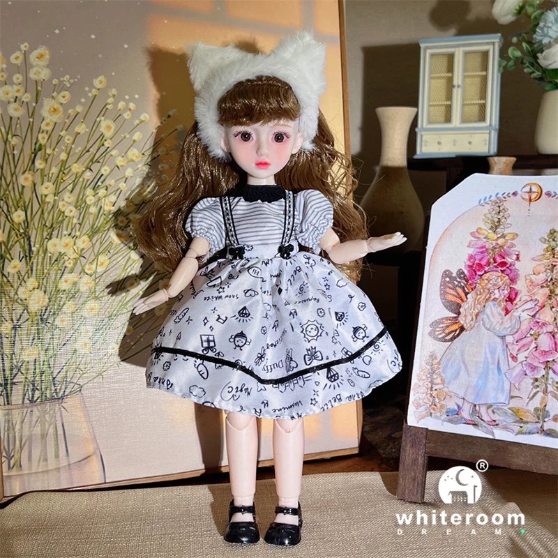 Ball jointed Doll Toys Bjd Dolls For Girls Dolls  1/6 Starry Gray Eyes 30cm Lolita Fashion Dress DIY Toy Children Birthday Gifts