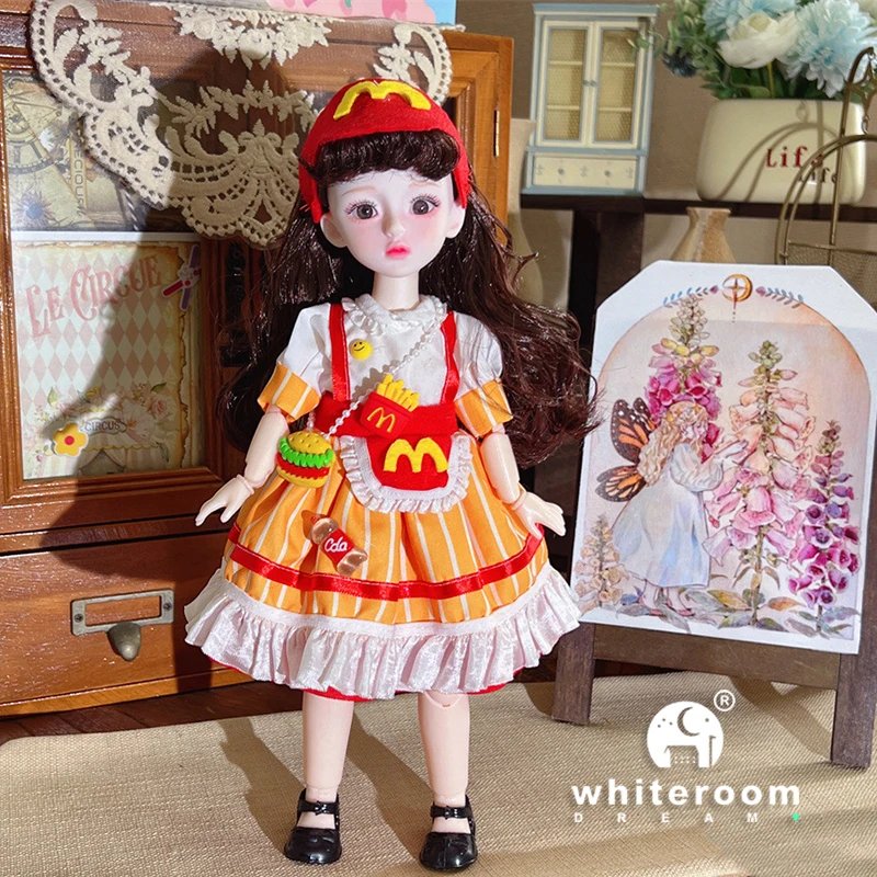 Ball jointed Doll Toys Bjd Dolls For Girls Dolls  1/6 Starry Gray Eyes 30cm Lolita Fashion Dress DIY Toy Children Birthday Gifts