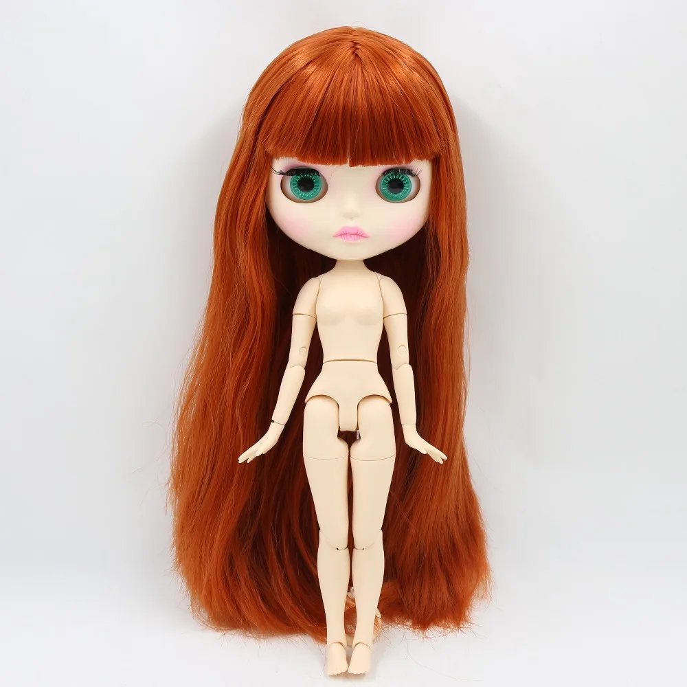 ICY DBS Blyth Doll 1/6 bjd toy 30cm red brown Hair white skin joint body matte face girl gift ob24 anime doll
