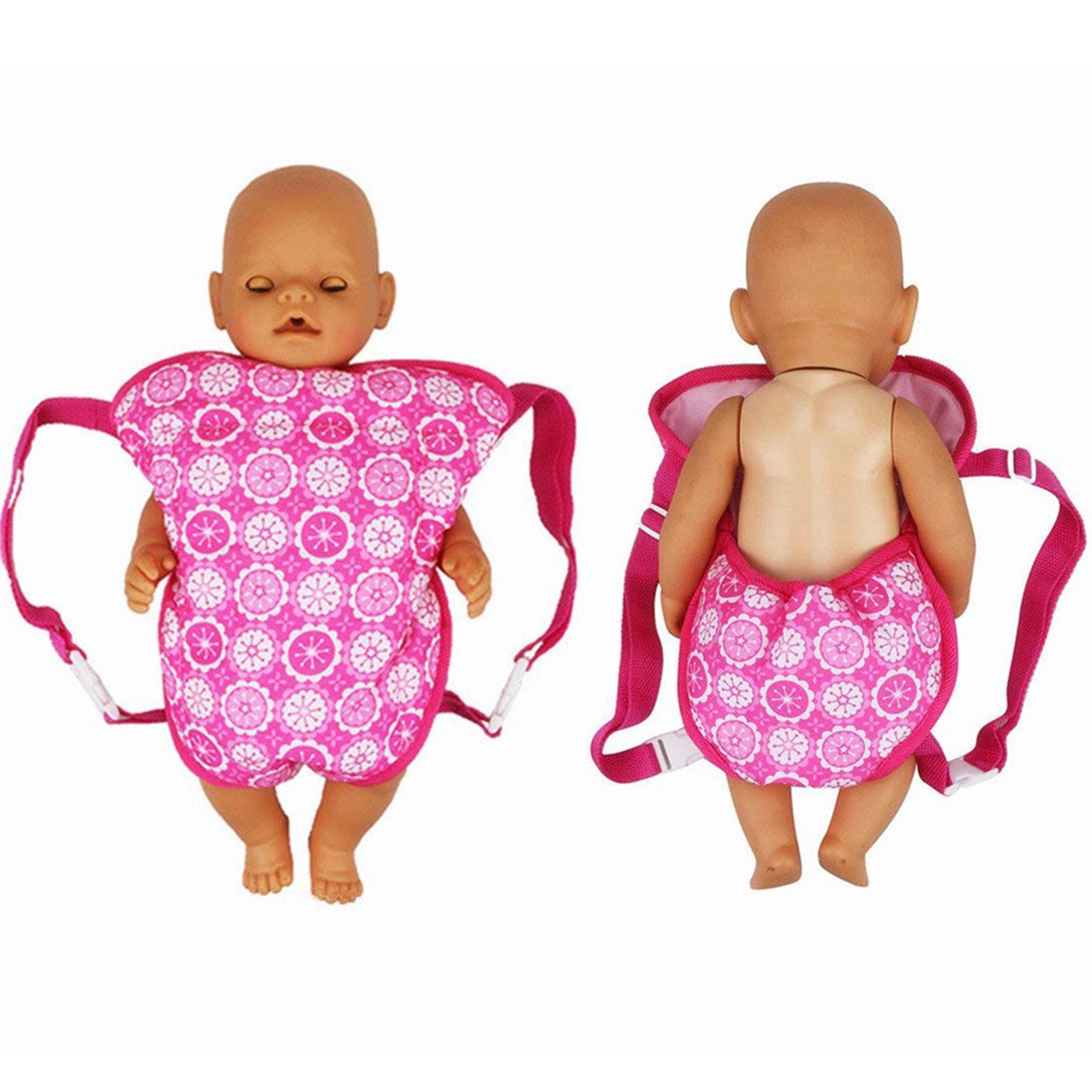 Dolls Out Going Carry Bag Sleeping Bag Doll Accessory for 43cm Baby New Born Doll Fits 15 To 18 Inch Doll Backpack Bag
