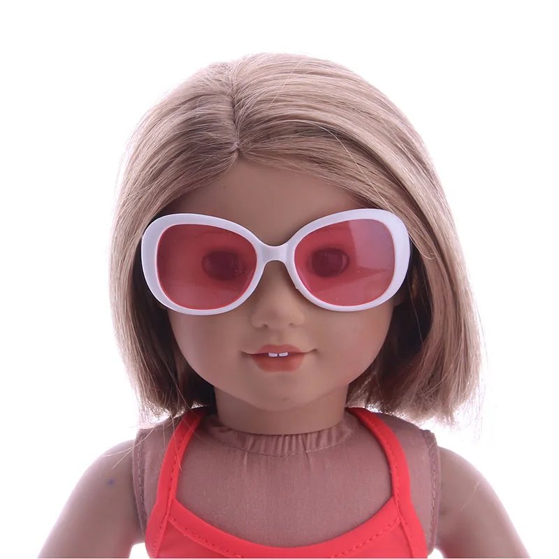 Doll Clothes Glasses 10 Colors Doll Accessories Fit 18 Inch American Doll Gift&43Cm Born Doll Baby For Our Generation Girl's Toy