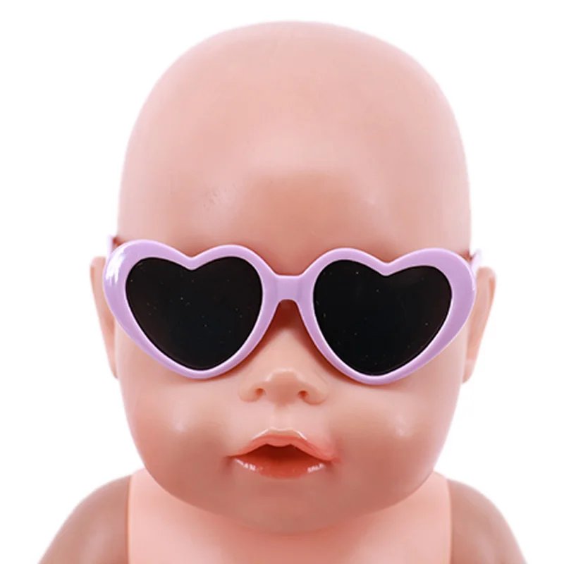 Doll Clothes Glasses 10 Colors Doll Accessories Fit 18 Inch American Doll Gift&43Cm Born Doll Baby For Our Generation Girl's Toy