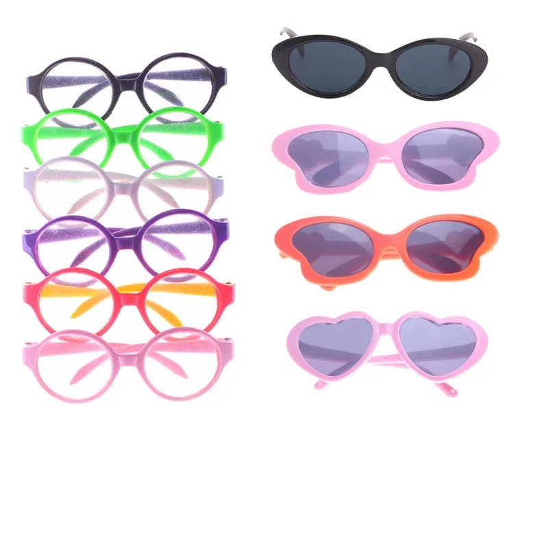 Doll Clothes Glasses 10 Colors Doll Accessories Fit 18 Inch American Doll Gift&43Cm Born Doll Baby For Our Generation Girl's Toy Doll Clothes Glasses 10 Colors Doll Accessories Fit 18 Inch American Doll Gift&43Cm Born Doll Baby For Our Generation Girl's Toy