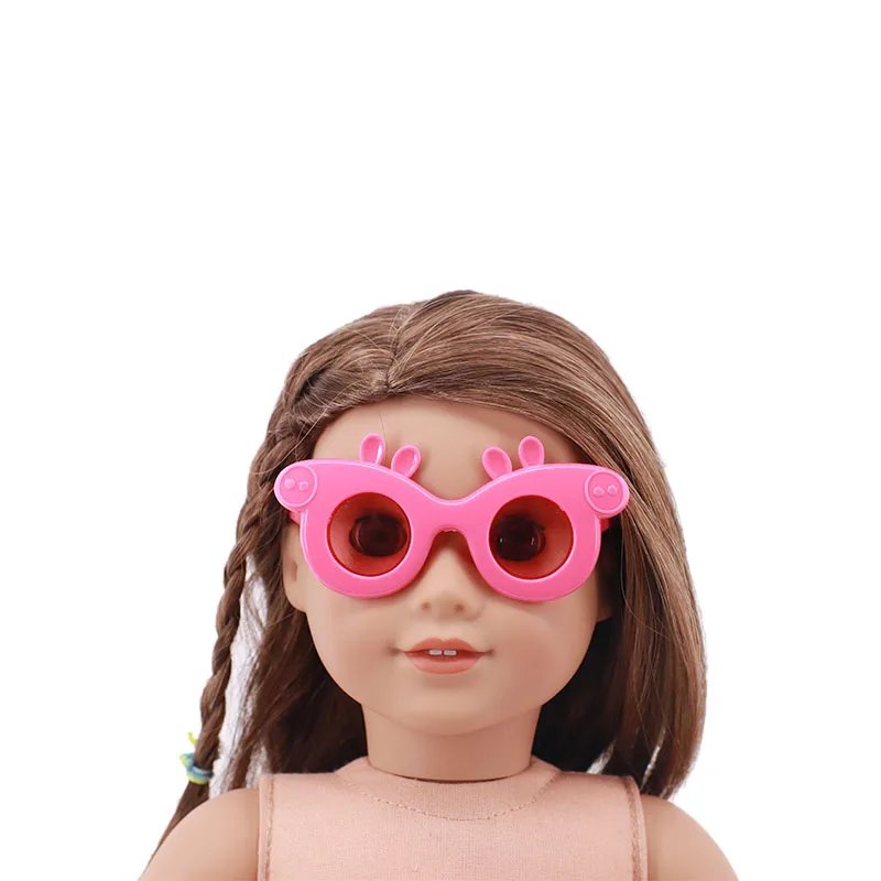 Doll Clothes Glasses 10 Colors Doll Accessories Fit 18 Inch American Doll Gift&43Cm Born Doll Baby For Our Generation Girl's Toy
