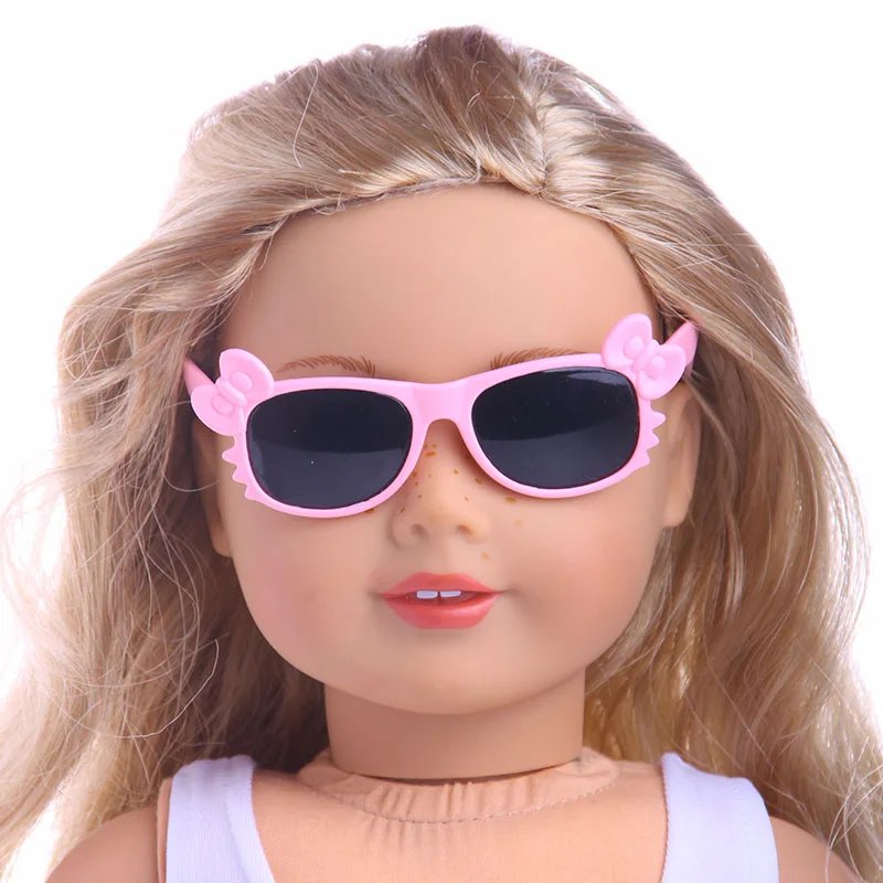 Doll Clothes Glasses 10 Colors Doll Accessories Fit 18 Inch American Doll Gift&43Cm Born Doll Baby For Our Generation Girl's Toy