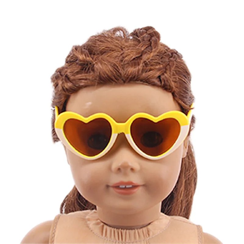 Doll Clothes Glasses 10 Colors Doll Accessories Fit 18 Inch American Doll Gift&43Cm Born Doll Baby For Our Generation Girl's Toy