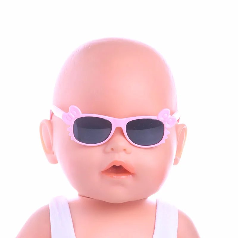 Doll Clothes Glasses 10 Colors Doll Accessories Fit 18 Inch American Doll Gift&43Cm Born Doll Baby For Our Generation Girl's Toy