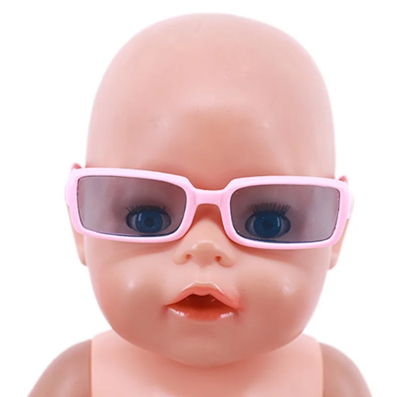 Doll Clothes Glasses 10 Colors Doll Accessories Fit 18 Inch American Doll Gift&43Cm Born Doll Baby For Our Generation Girl's Toy