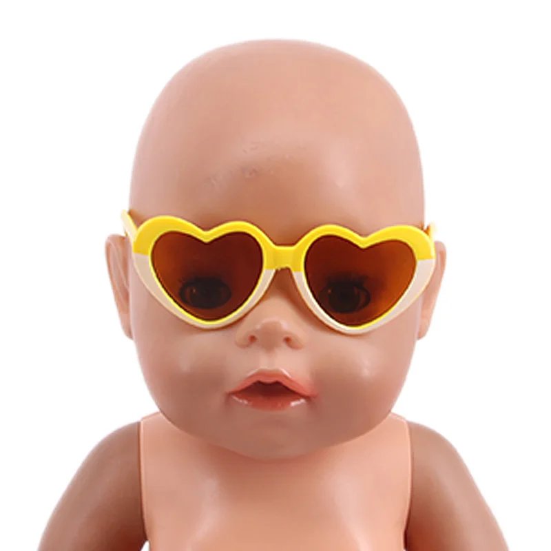 Doll Clothes Glasses 10 Colors Doll Accessories Fit 18 Inch American Doll Gift&43Cm Born Doll Baby For Our Generation Girl's Toy