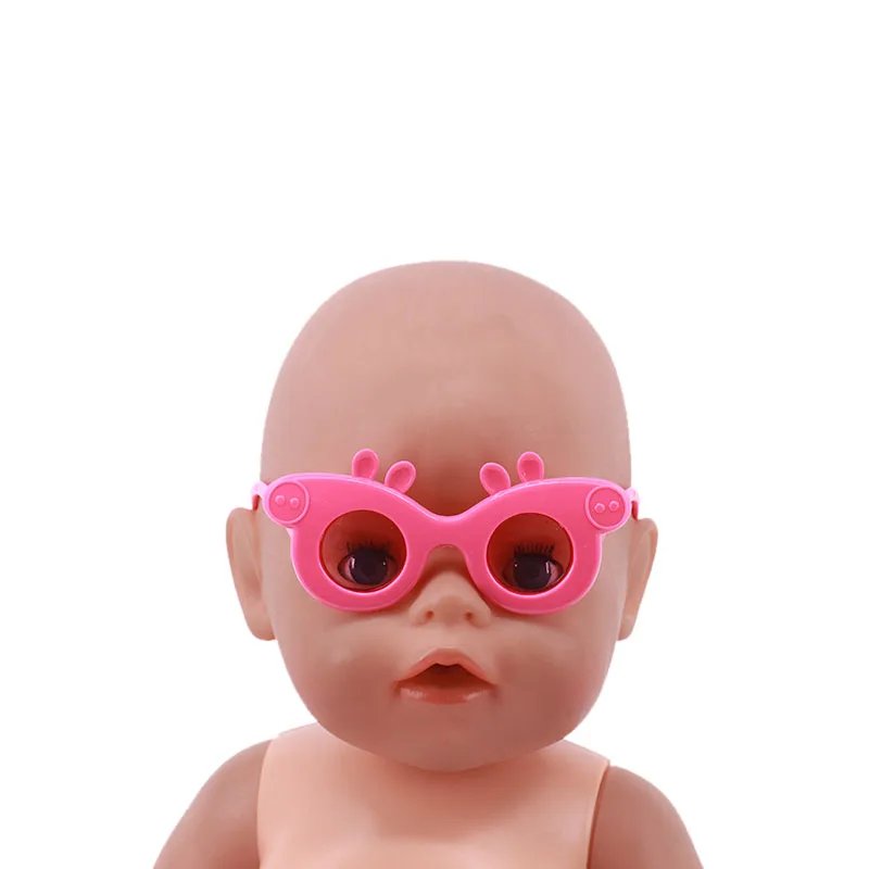 Doll Clothes Glasses 10 Colors Doll Accessories Fit 18 Inch American Doll Gift&43Cm Born Doll Baby For Our Generation Girl's Toy