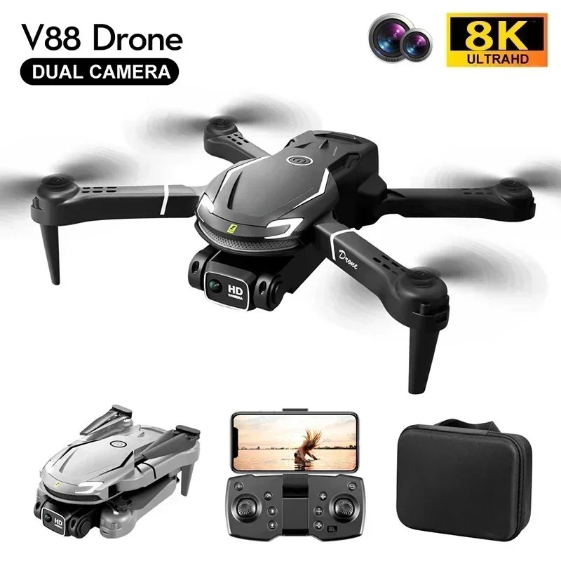 Mini New V88 Drone 8K Professional HD Aerial Photography 5G GPS Remote Control Aircraft HD Dual Camera Quadcopter Toy UAV Mini New V88 Drone 8K Professional HD Aerial Photography 5G GPS Remote Control Aircraft HD Dual Camera Quadcopter Toy UAV