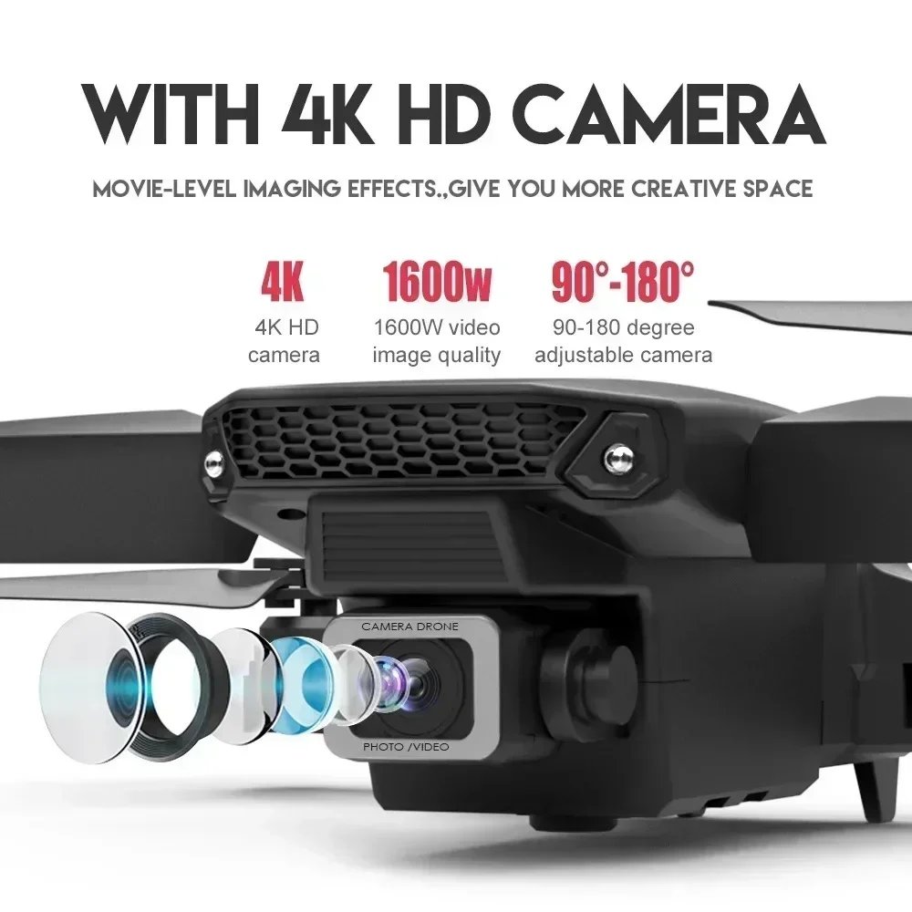 E88Pro RC Drone 4K Professinal With 1080P Wide Angle Dual HD Camera Foldable RC Helicopter WIFI FPV Height Hold Apron Sell Gift E88Pro RC Drone 4K Professinal With 1080P Wide Angle Dual HD Camera Foldable RC Helicopter WIFI FPV Height Hold Apron Sell Gift