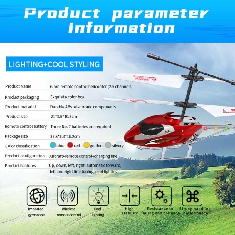 3.5CH RC Helicopter with Light Fall Resistant  XK913 Remote Control Helicopter Plane Aircraft Flying Kids Toys for Boys Gifts
