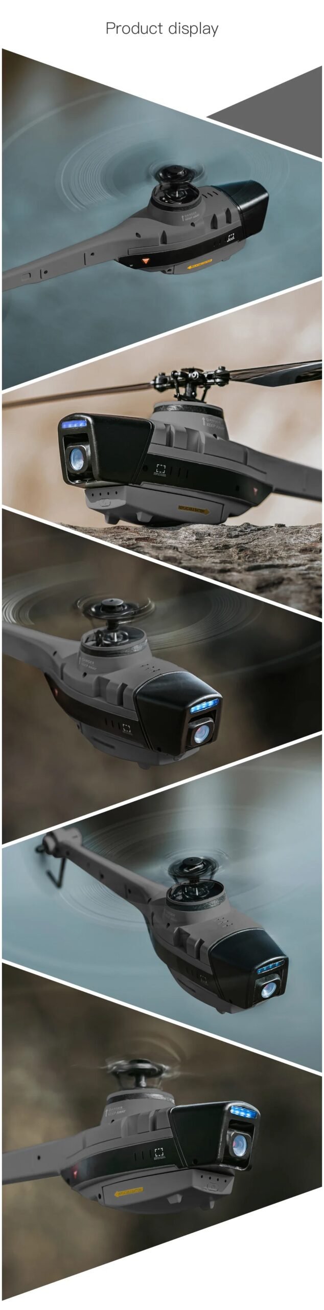 Black Hornet C128 RC Helicopter 4 Propellers 1080P Camera 6 Axis Electronic Gyroscope Air Pressure for Height Vs C186 RC Drone