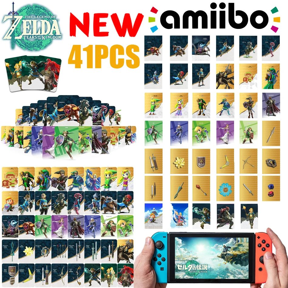 NEW  Zelda Splatoon 3 Amiibos Cards Apply to the Legend of Zelda: Tears of the Kingdo and Splatoon 3 Latest Amiibos Props