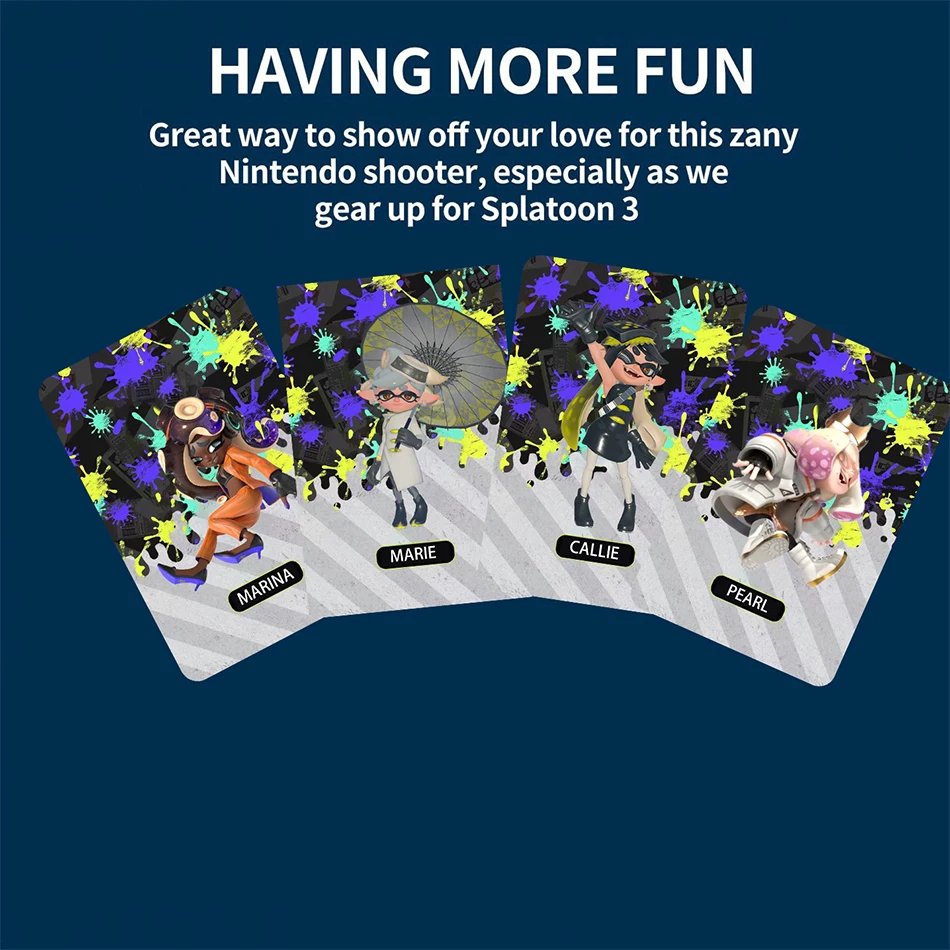 NEW  Zelda Splatoon 3 Amiibos Cards Apply to the Legend of Zelda: Tears of the Kingdo and Splatoon 3 Latest Amiibos Props