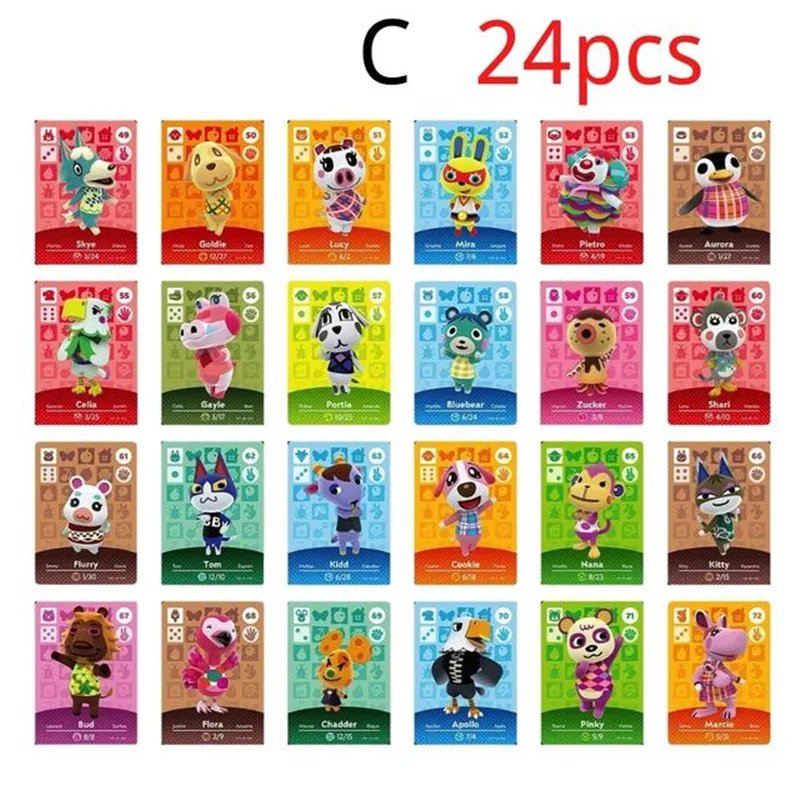 Hot Game Animals Crossing New Horizons Amiibo Card Ankha Marshal Maple NS Switch 3DS Game Set Mini NFC Cards Series 1 2 3 4 5