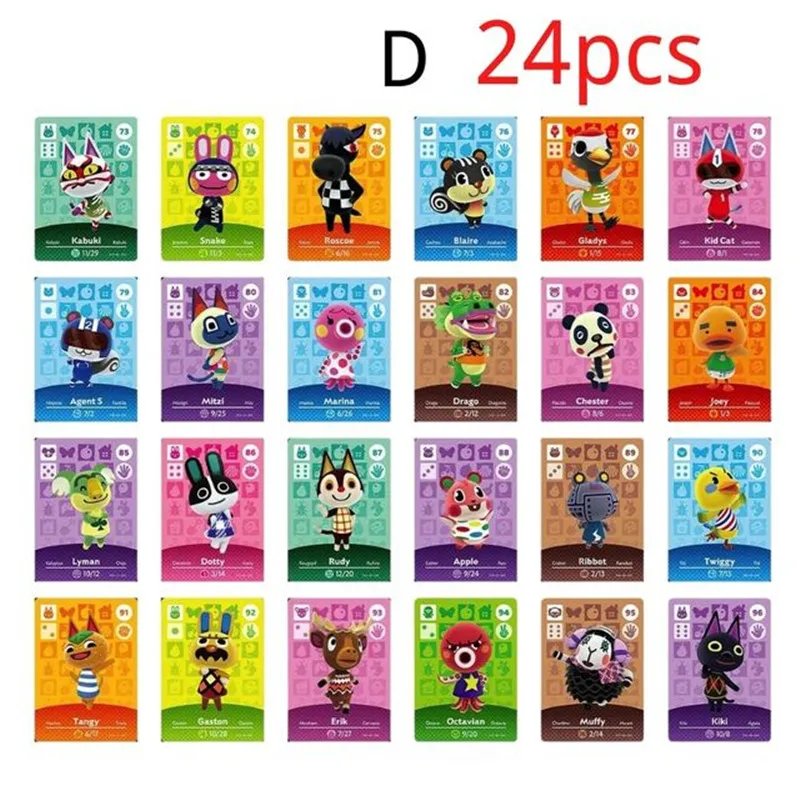 Hot Game Animals Crossing New Horizons Amiibo Card Ankha Marshal Maple NS Switch 3DS Game Set Mini NFC Cards Series 1 2 3 4 5