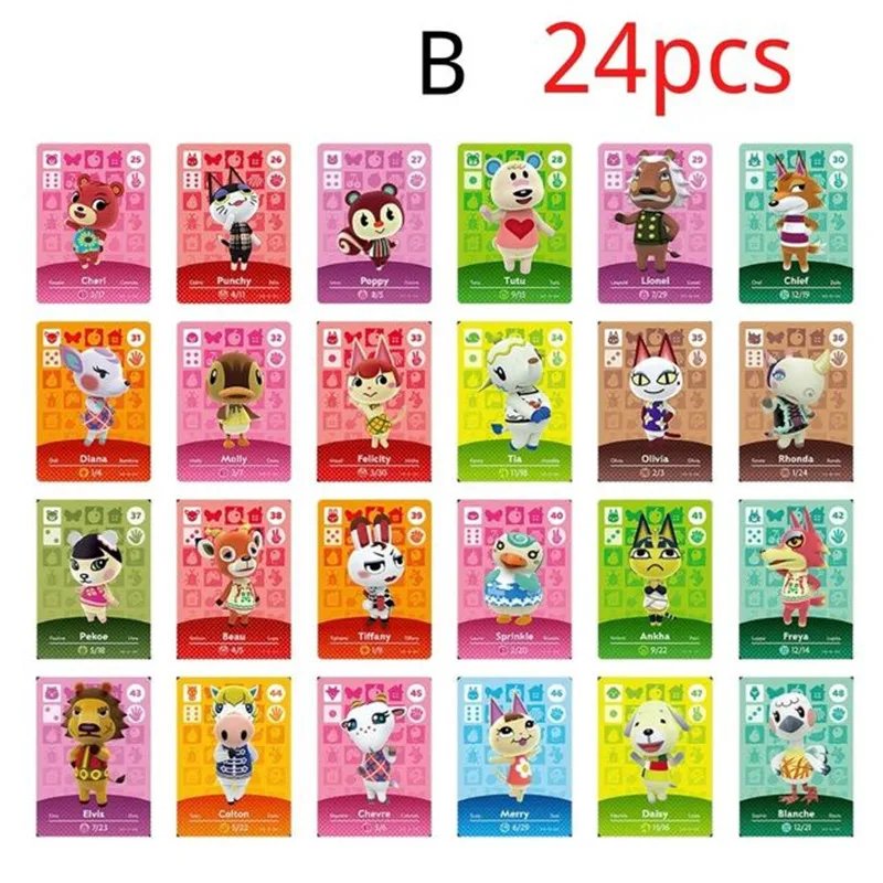 Hot Game Animals Crossing New Horizons Amiibo Card Ankha Marshal Maple NS Switch 3DS Game Set Mini NFC Cards Series 1 2 3 4 5