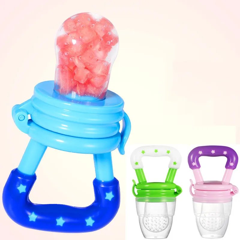 Baby Teether for Teeth Bebe Pacifier Fresh Food Feeder Babies accessories newborn Silicone Rice Cereal Fruit Bottle Squeeze