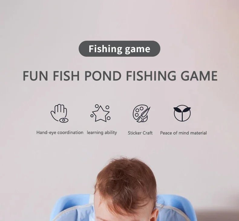 Funny Fine Motor Skill Fish Cognition Puzzle Toy Wooden Montessori Catching Toys Colorful Wooden Magnetic Fishing Game