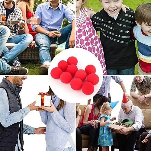10PCS Kids Red Magic Ball Props Tricks Magicial Toys for Children Sponge Ball Street Classical Illusion Stage Comedy Trick Props