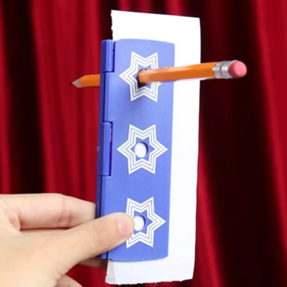 Pencil Penetration Coins Magic Tricks Magia Trick Toys Children Easy Close up Fun Magic Props Easy to Do
