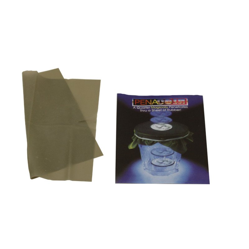 1pcs Pena Coin Penetration Magic Tricks Dish Coin Thru Rubber Sheet Into Cup Black Hole Magic Trick Mentalism Props Illusion